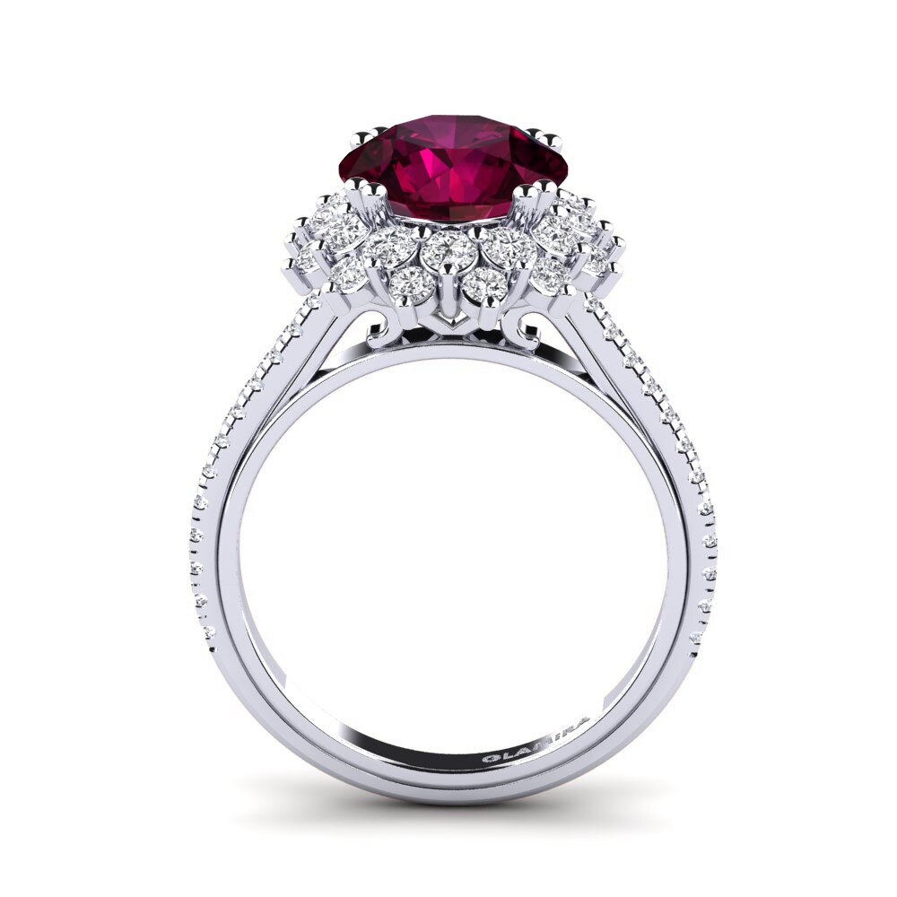 Rhodolite Garnet Engagement Ring Daffney 3.0 crt