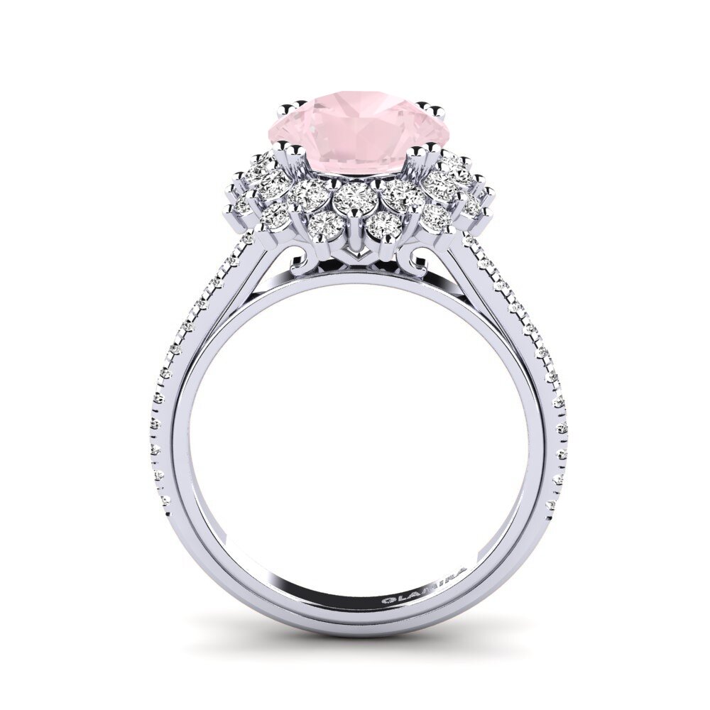 Cuarzo rosa Anillo de compromiso Daffney 3.0 crt