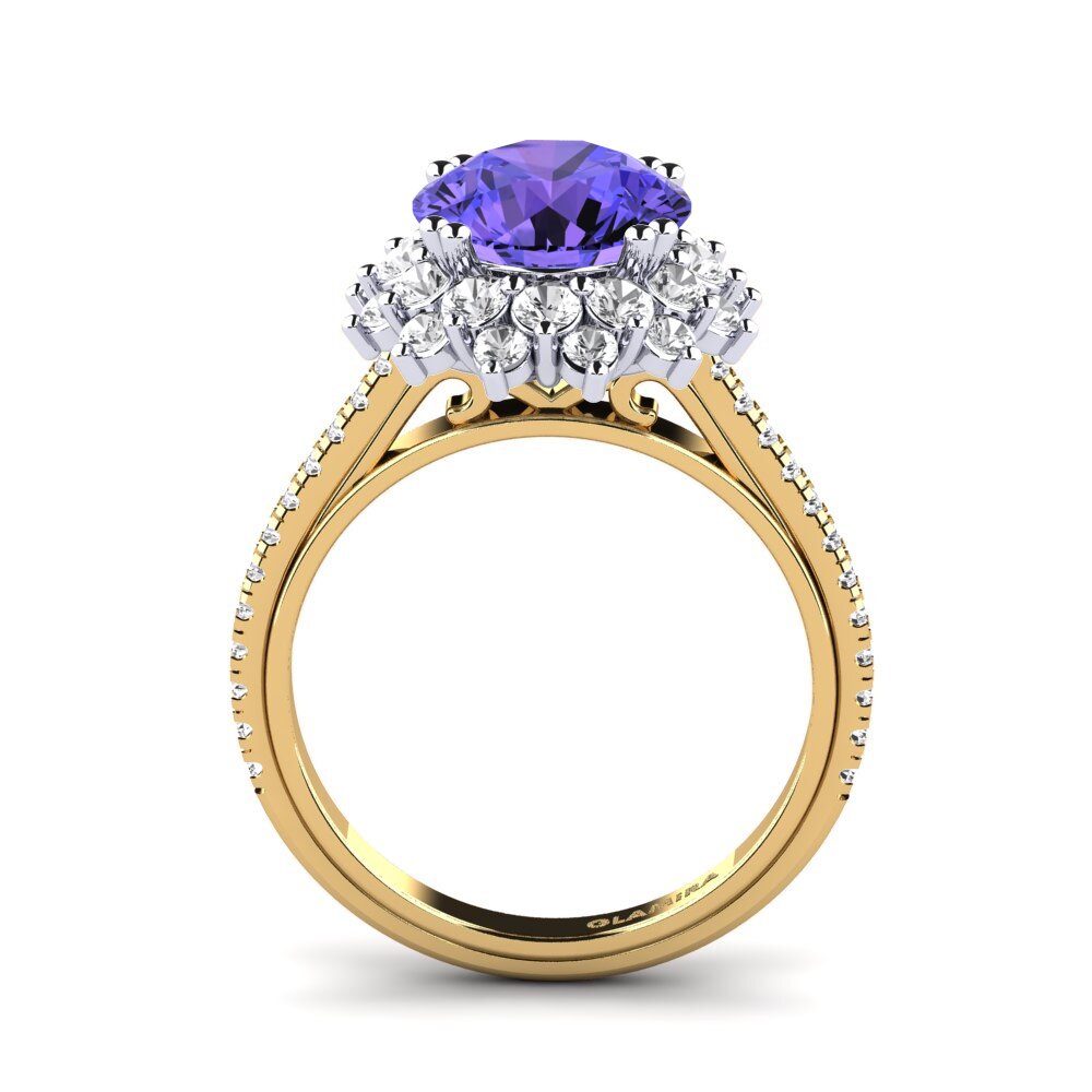 18ct Yellow / White Gold Engagement Ring Daffney 3.0 crt