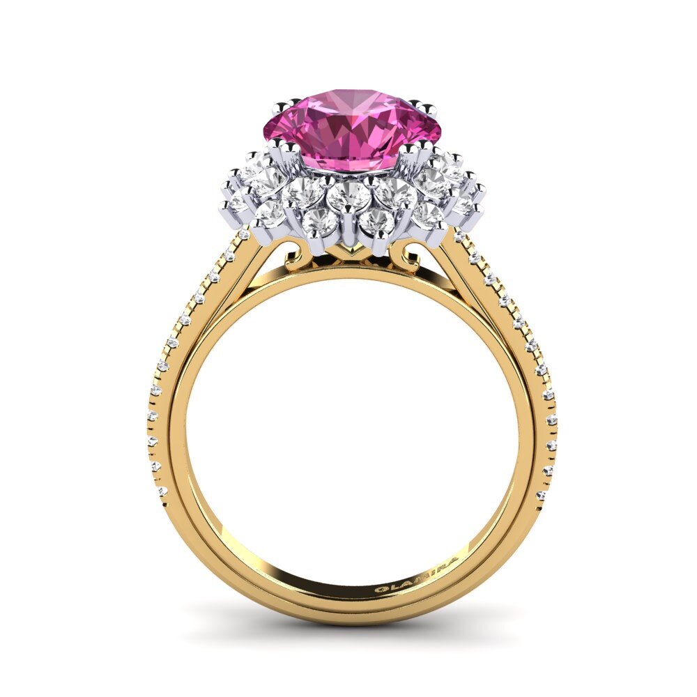 14ct Yellow / White Gold Engagement Ring Daffney 3.0 crt