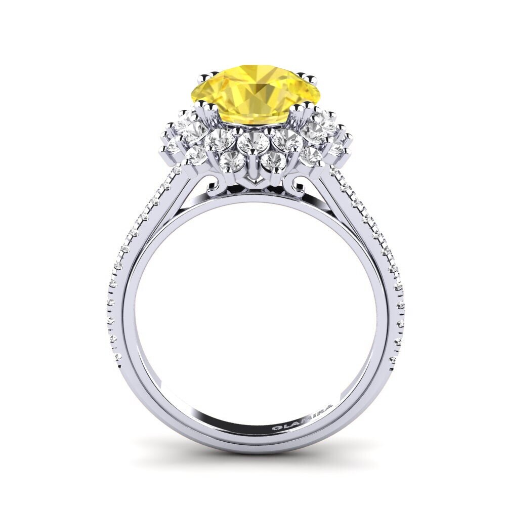 Zafiro amarillo Anillo de compromiso Daffney 3.0 crt