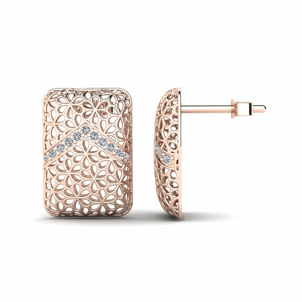 14k Oro Rosa Pendiente de mujer Daiquiri