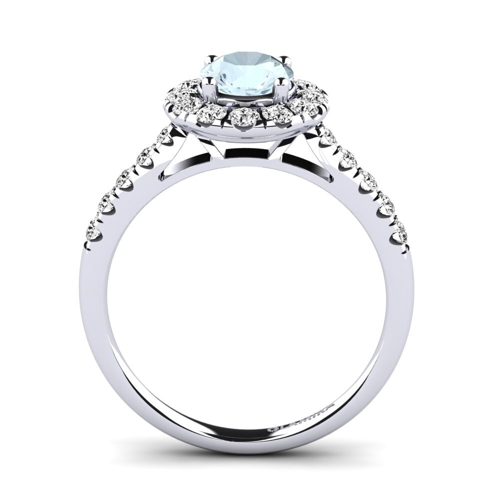 Aquamarine Engagement Ring Daisy