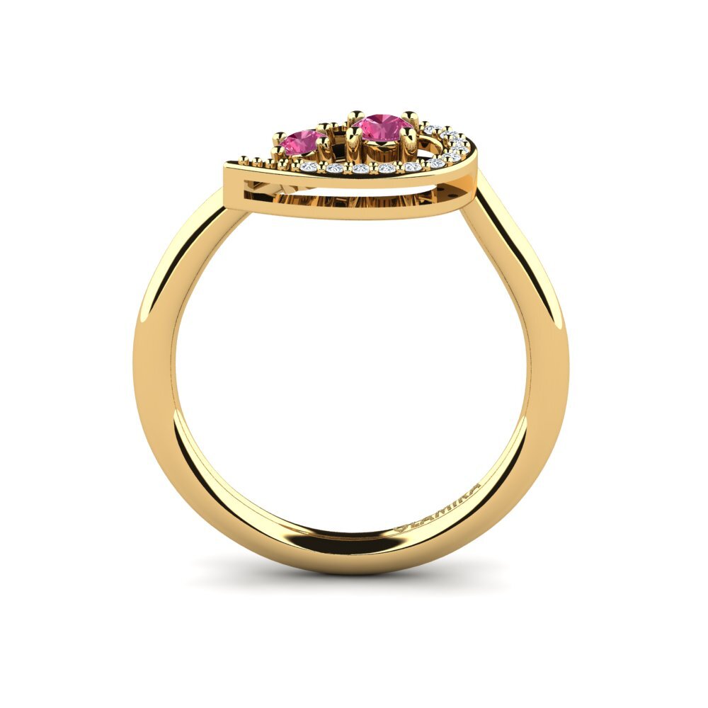 Turmalina rosa Anillo Damacia