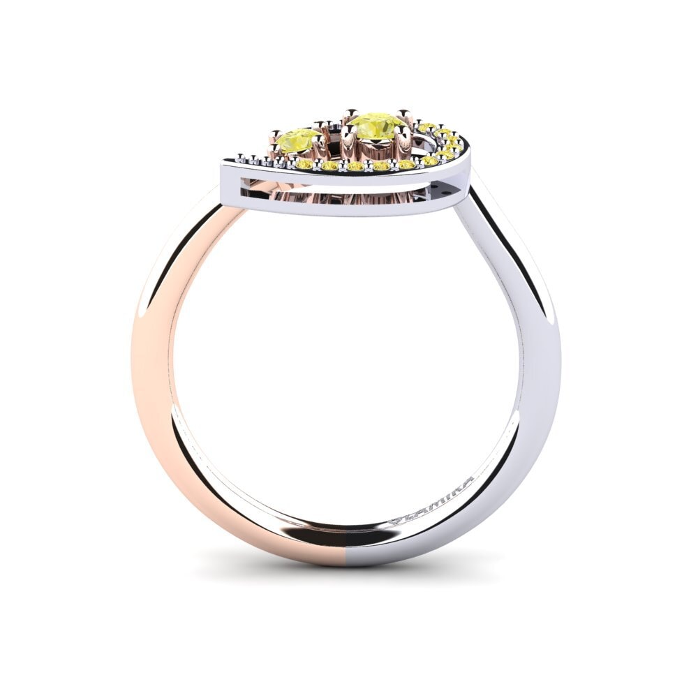 14k Rose & White Gold Ring Damacia
