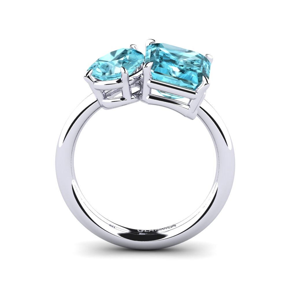 Blue Zircon Engagement Ring Damion