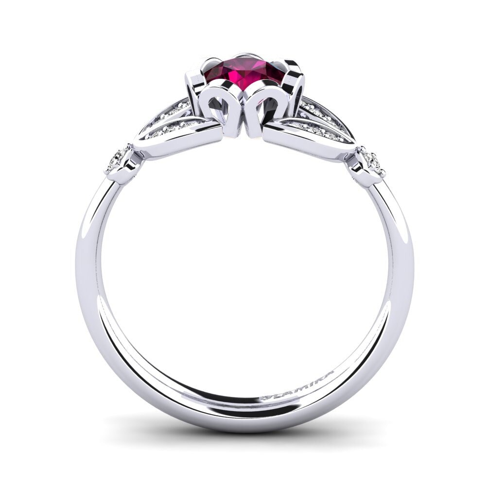 Granate Rhodolite Anillo Danika