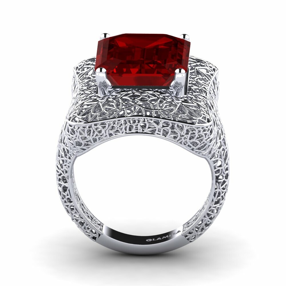 Nhẫn Dann Đá Ruby (Đá nhân tạo)