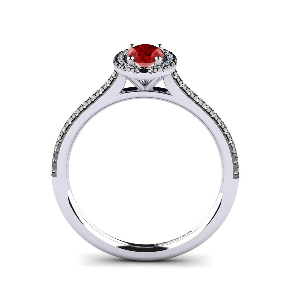 Ruby (Lab Created) Engagement Ring Dannielle 0.36 crt