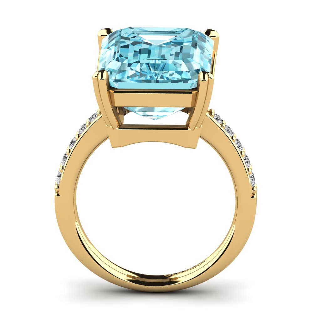 14k Oro Amarillo Anillo Darcie