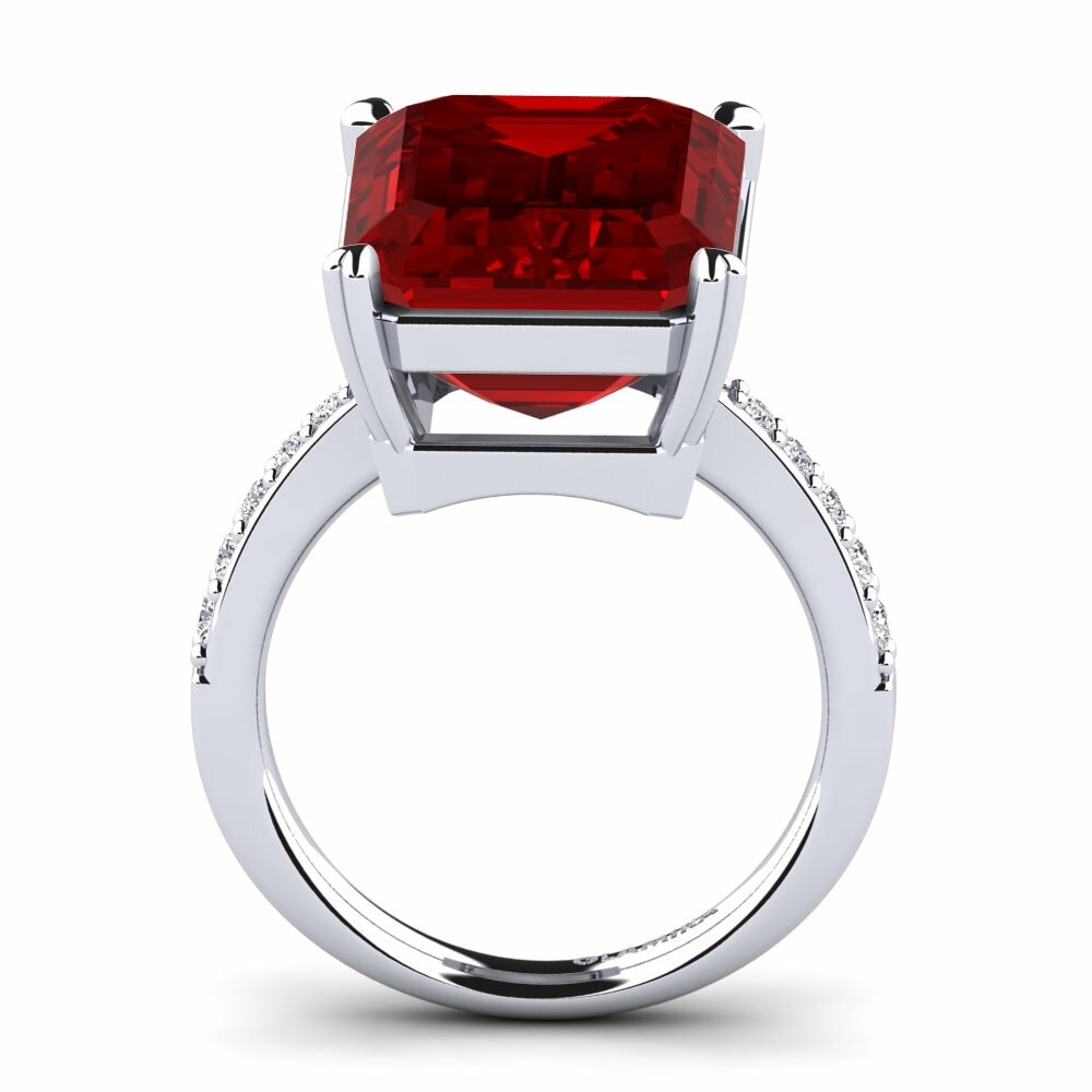 Rubis (créé en laboratoire) Bague Darcie