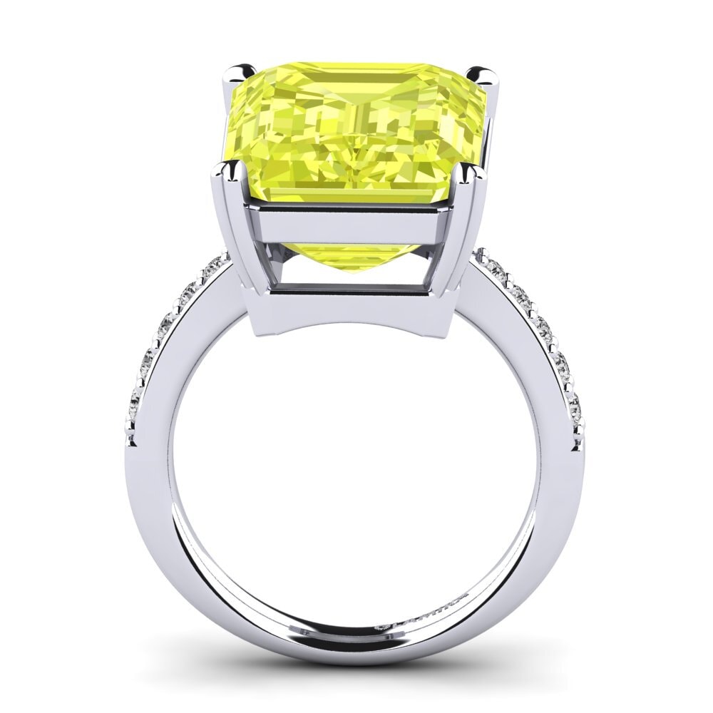 9k Oro Blanco Anillo Darcie