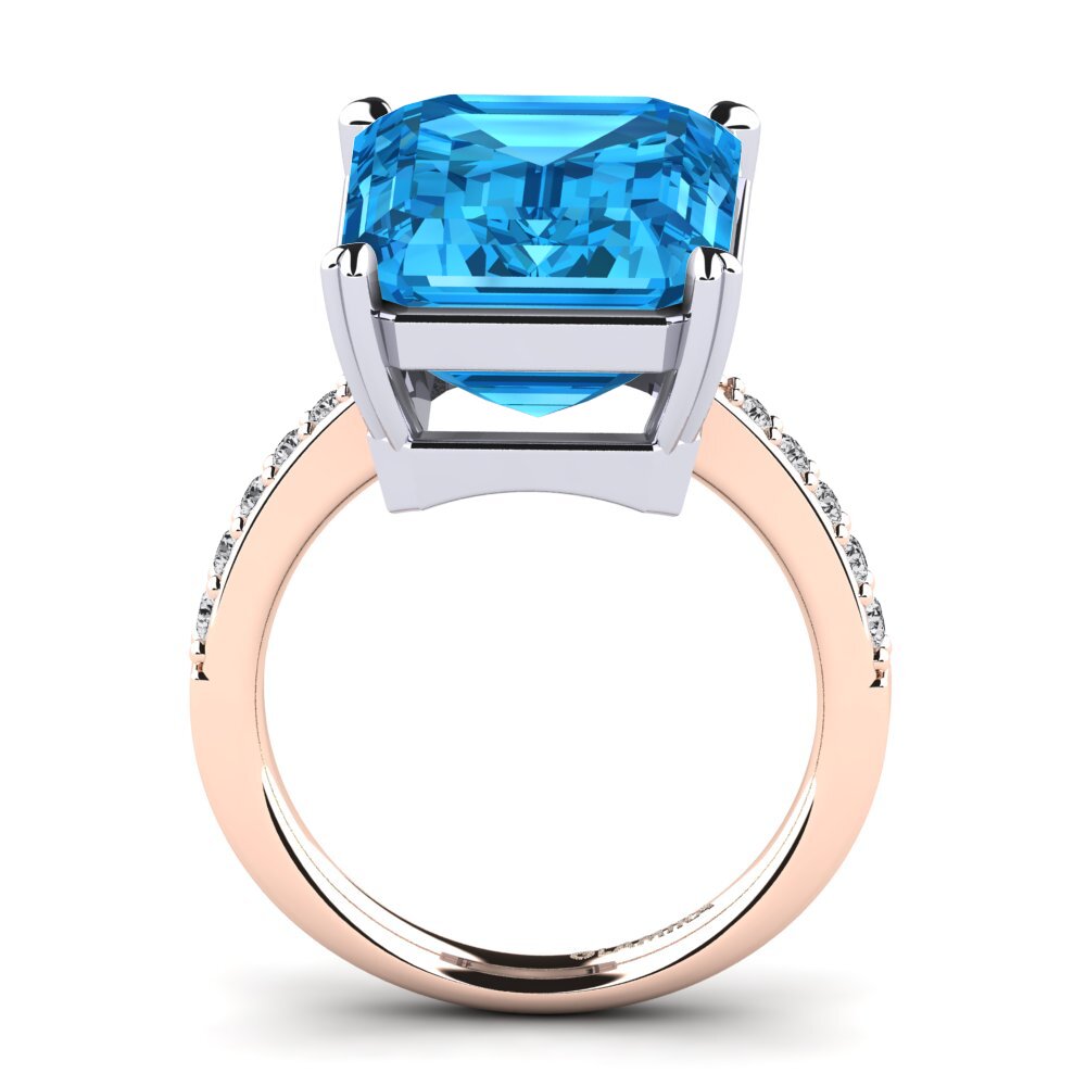 14ct Rose / White Gold Ring Darcie