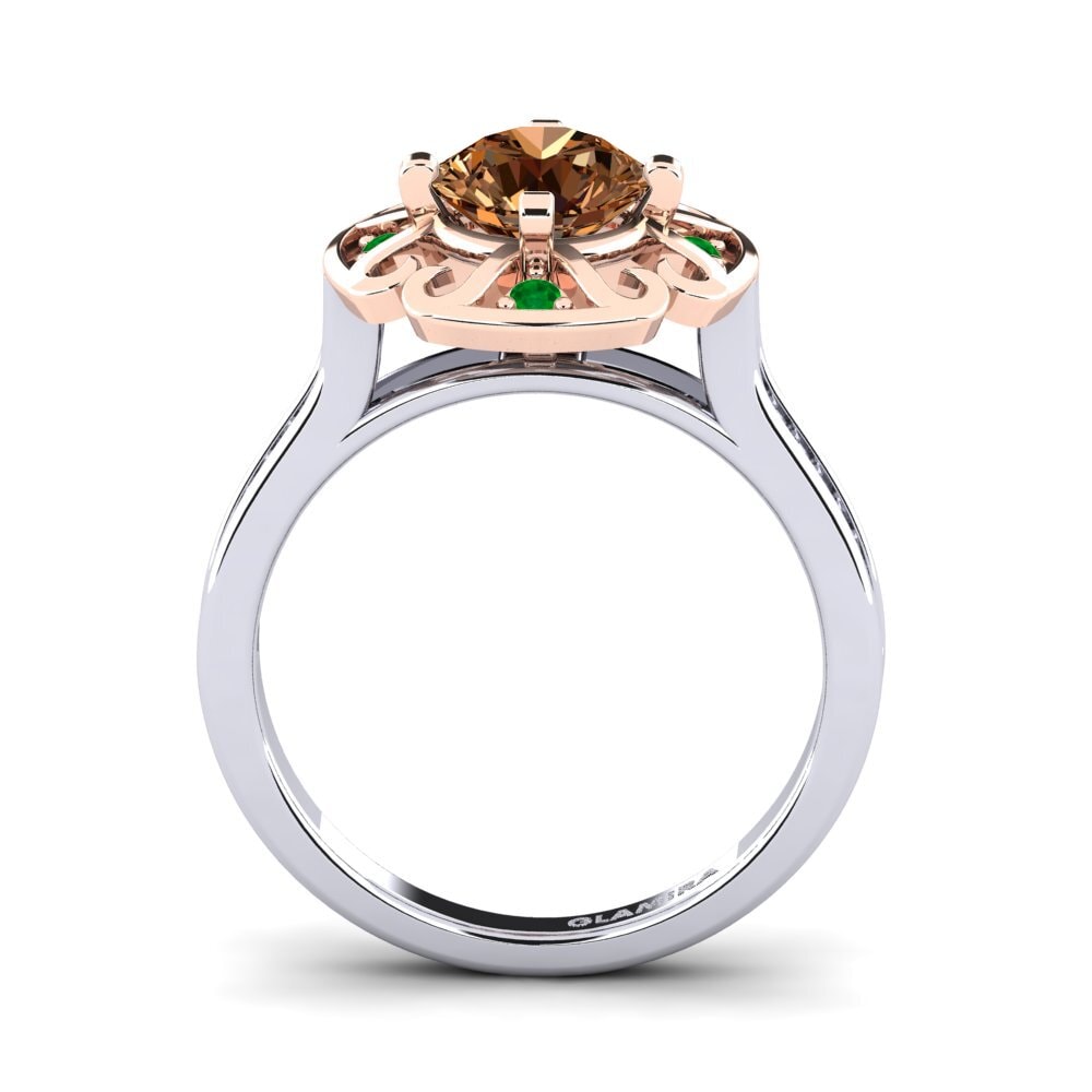 14k White & Rose Gold Engagement Ring Darlia