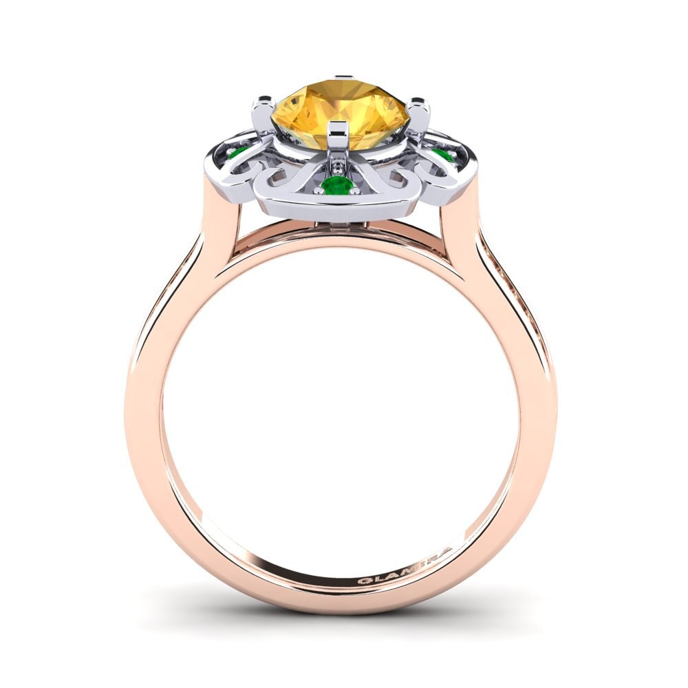 14k Rose & White Gold Engagement Ring Darlia