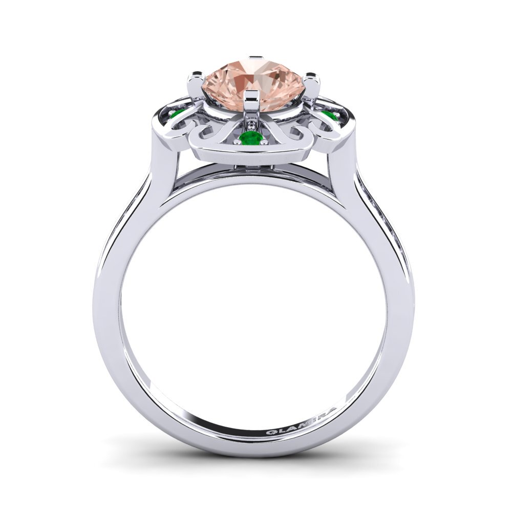 9ct White Gold Morganite Engagement Ring Darlia