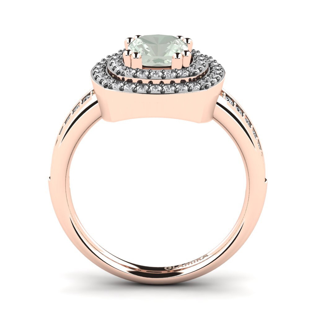 Green Amethyst Engagement Ring Darline