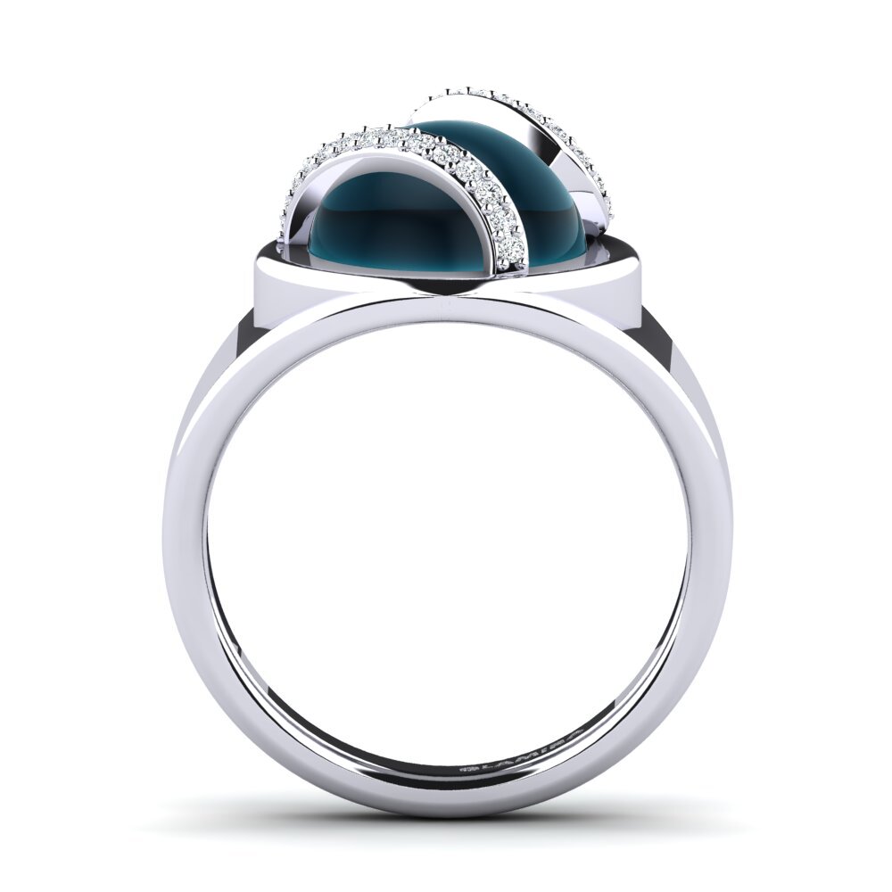 Cabochon London Blue Topaz Ring Darnetta