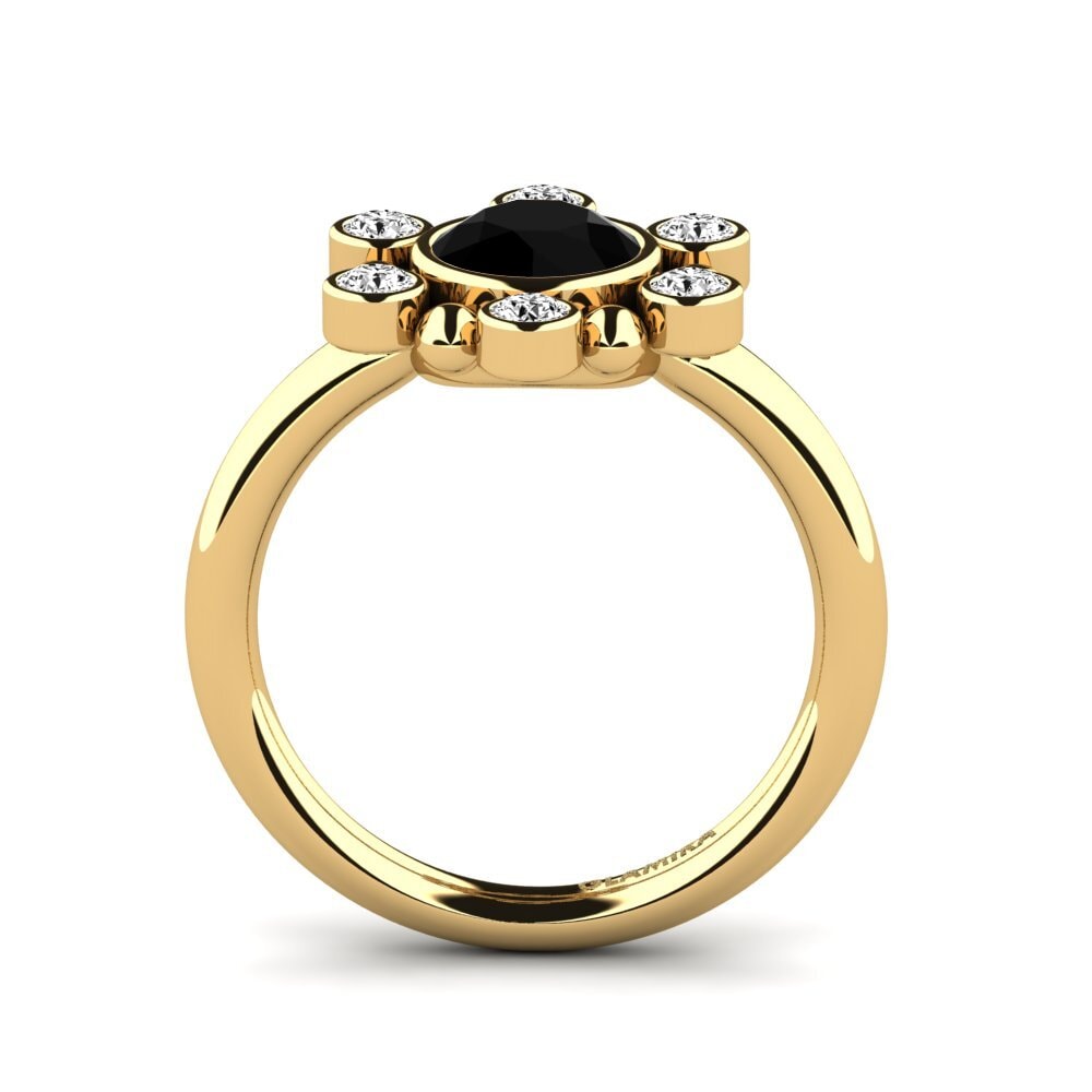 Ónix Negro Anillo de compromiso Dartver