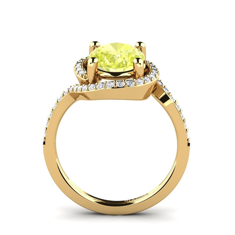 Lemon Quartz Engagement Ring Daulina