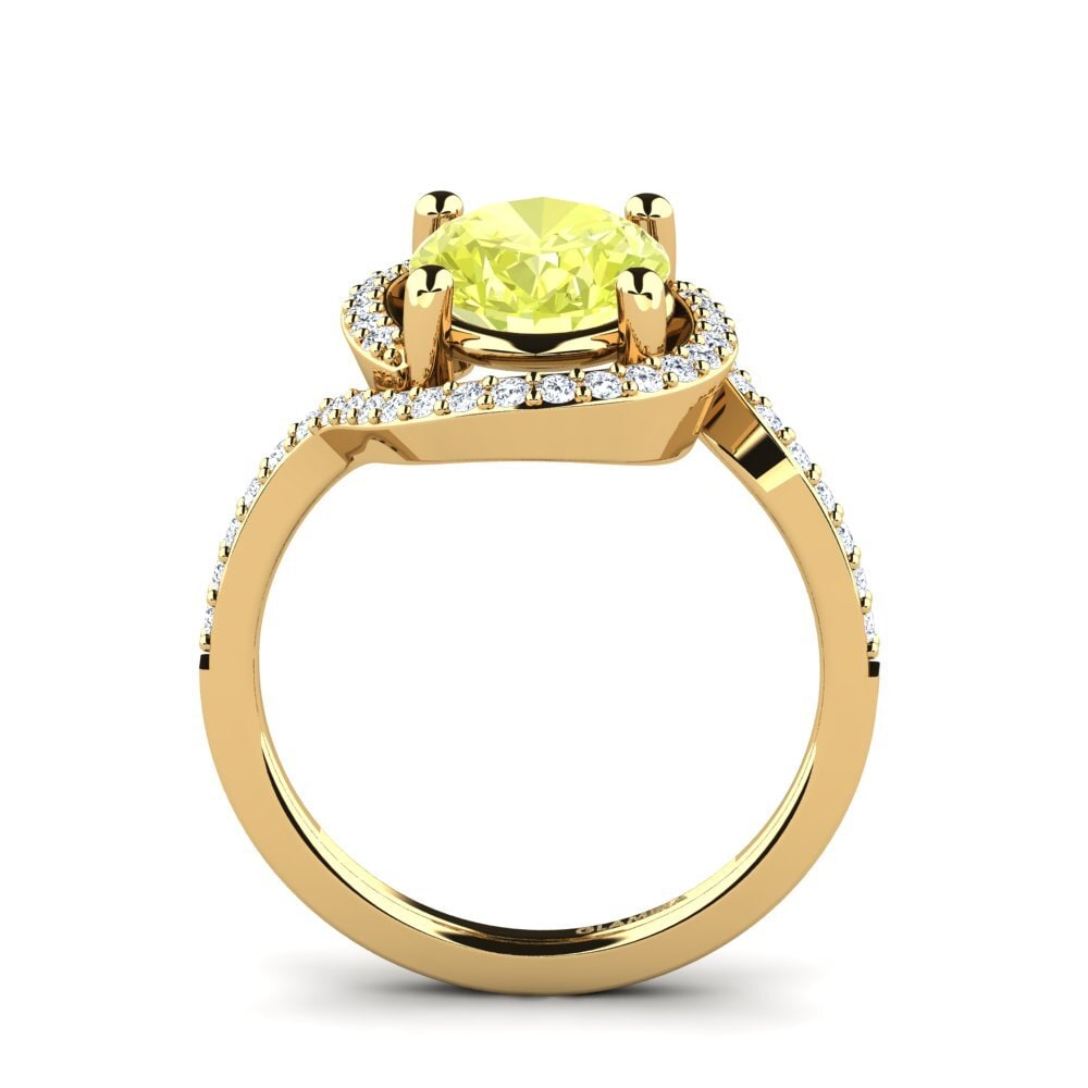 Lemon Quartz Engagement Ring Daulina