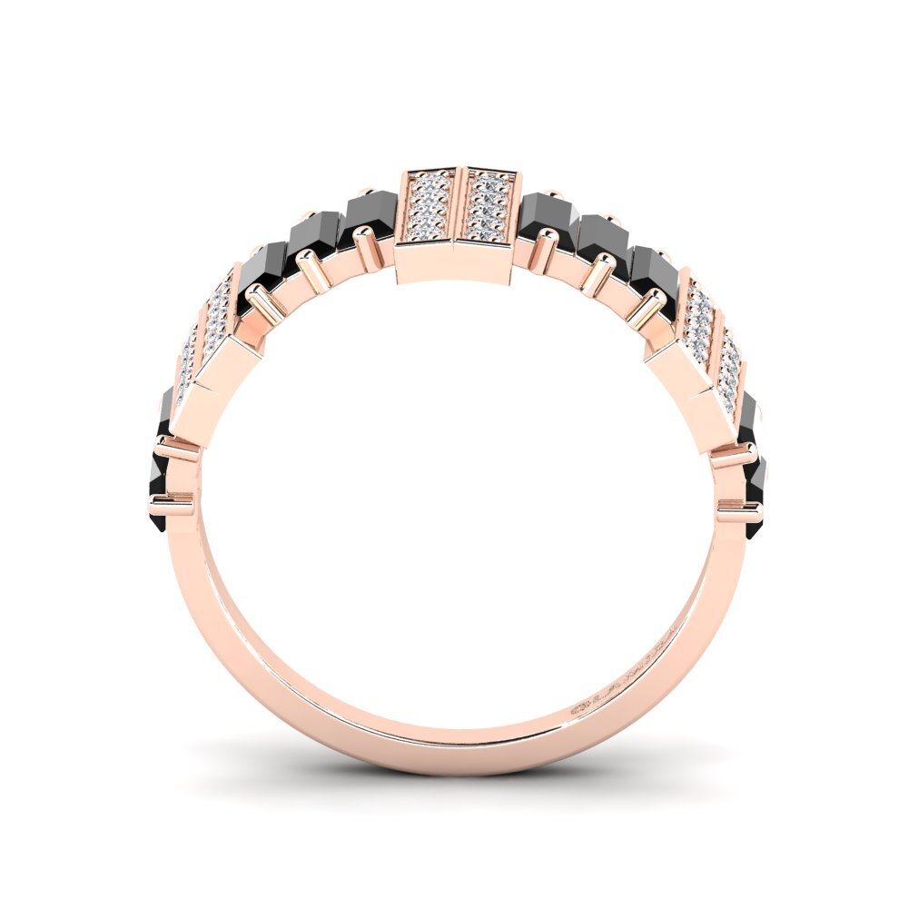Zafiro negro Anillo Deborada