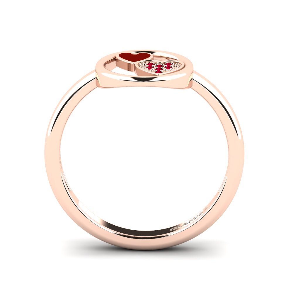 Roter Zirkonia Ring Decant