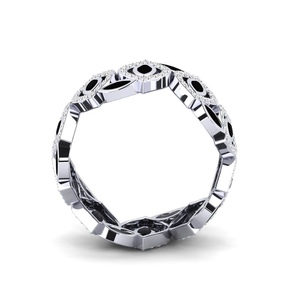 Zafiro negro Anillo Delamoir