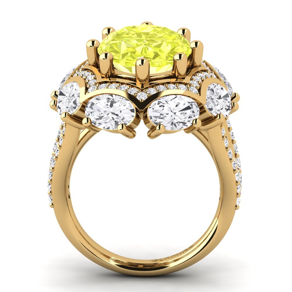 Lemon Quartz Engagement Ring Delfia