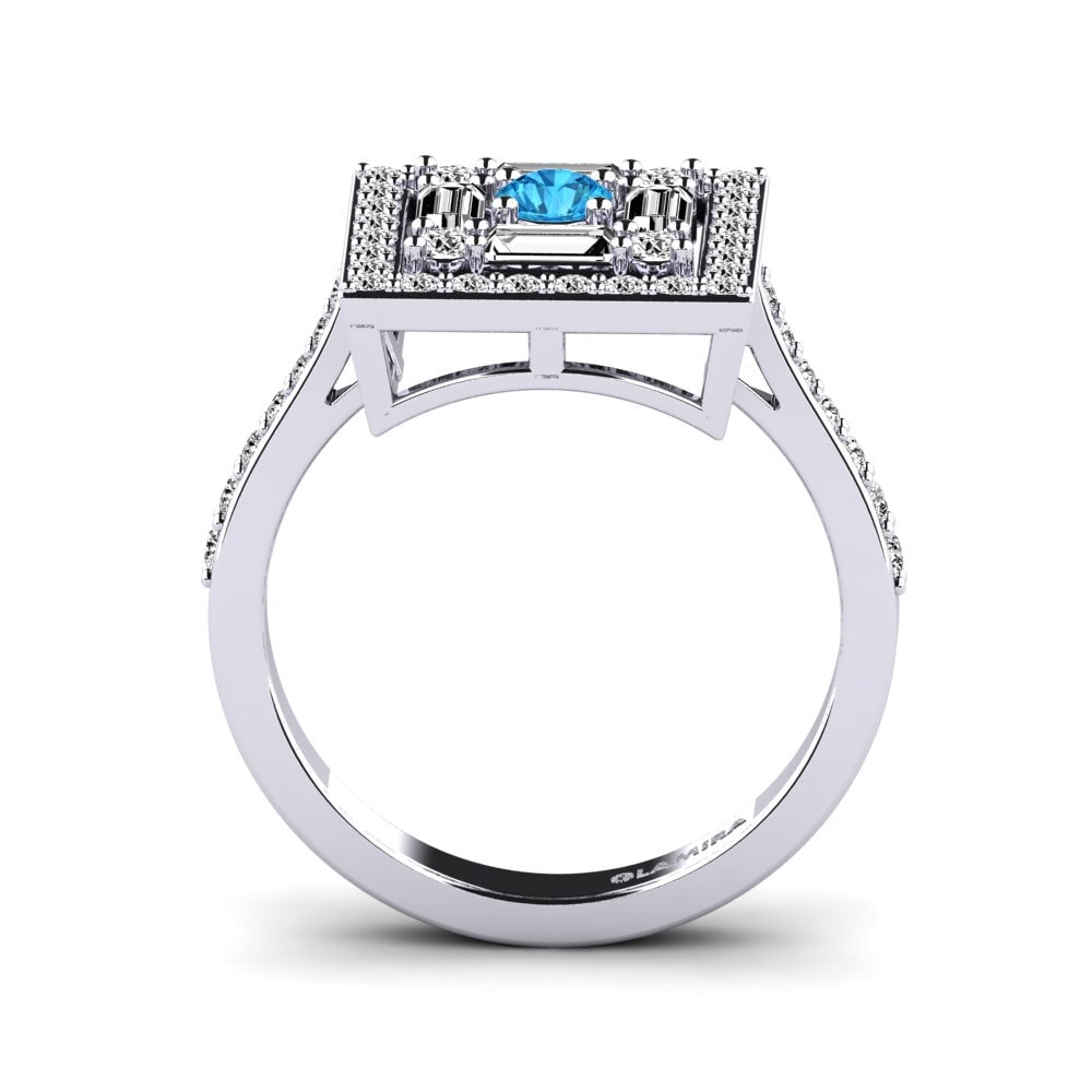 Blue Topaz Ring Delfino