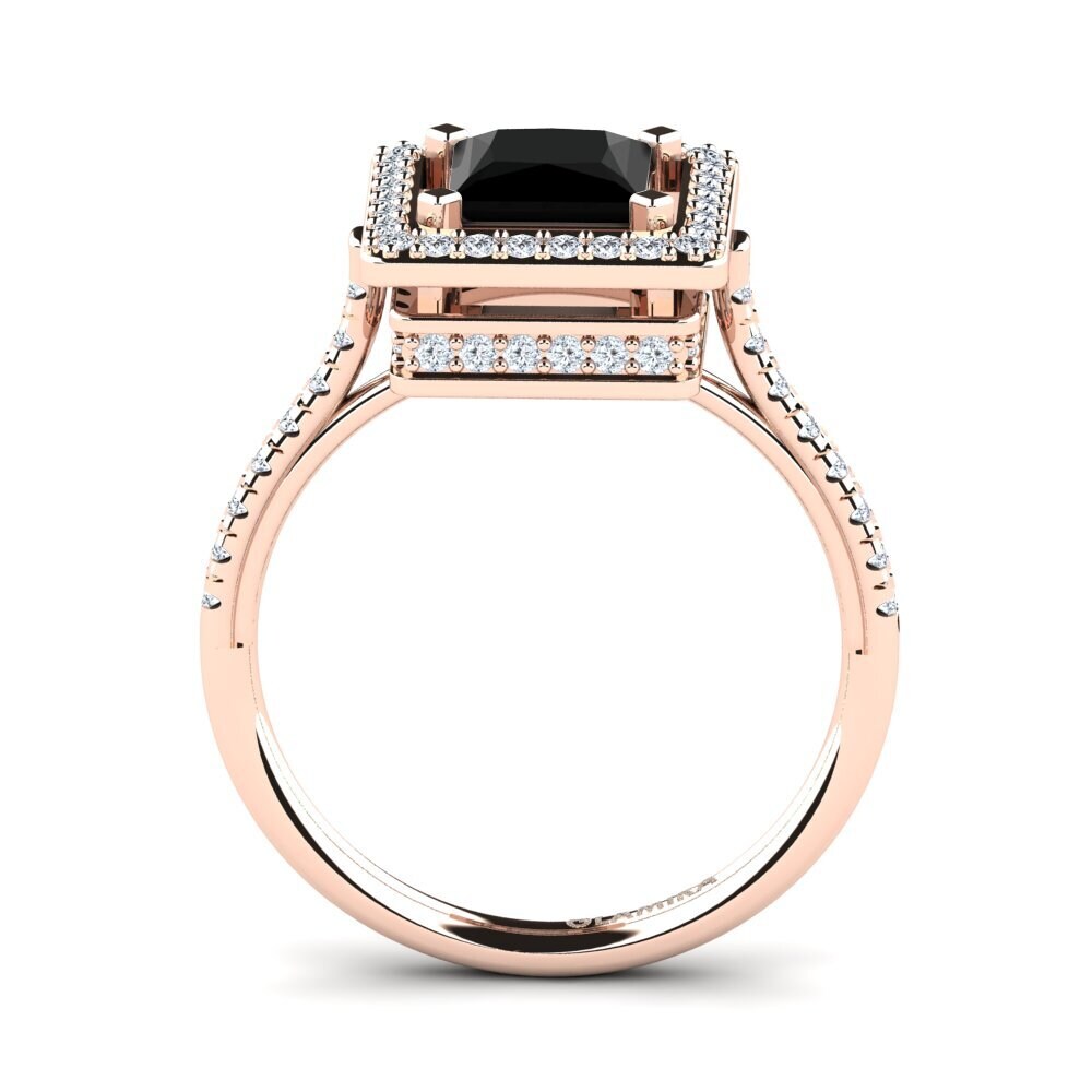 Black Sapphire Engagement Ring Delonne