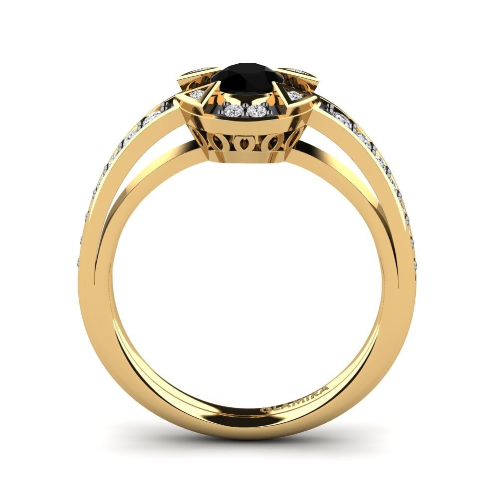 Black Diamond Engagement Ring Denp