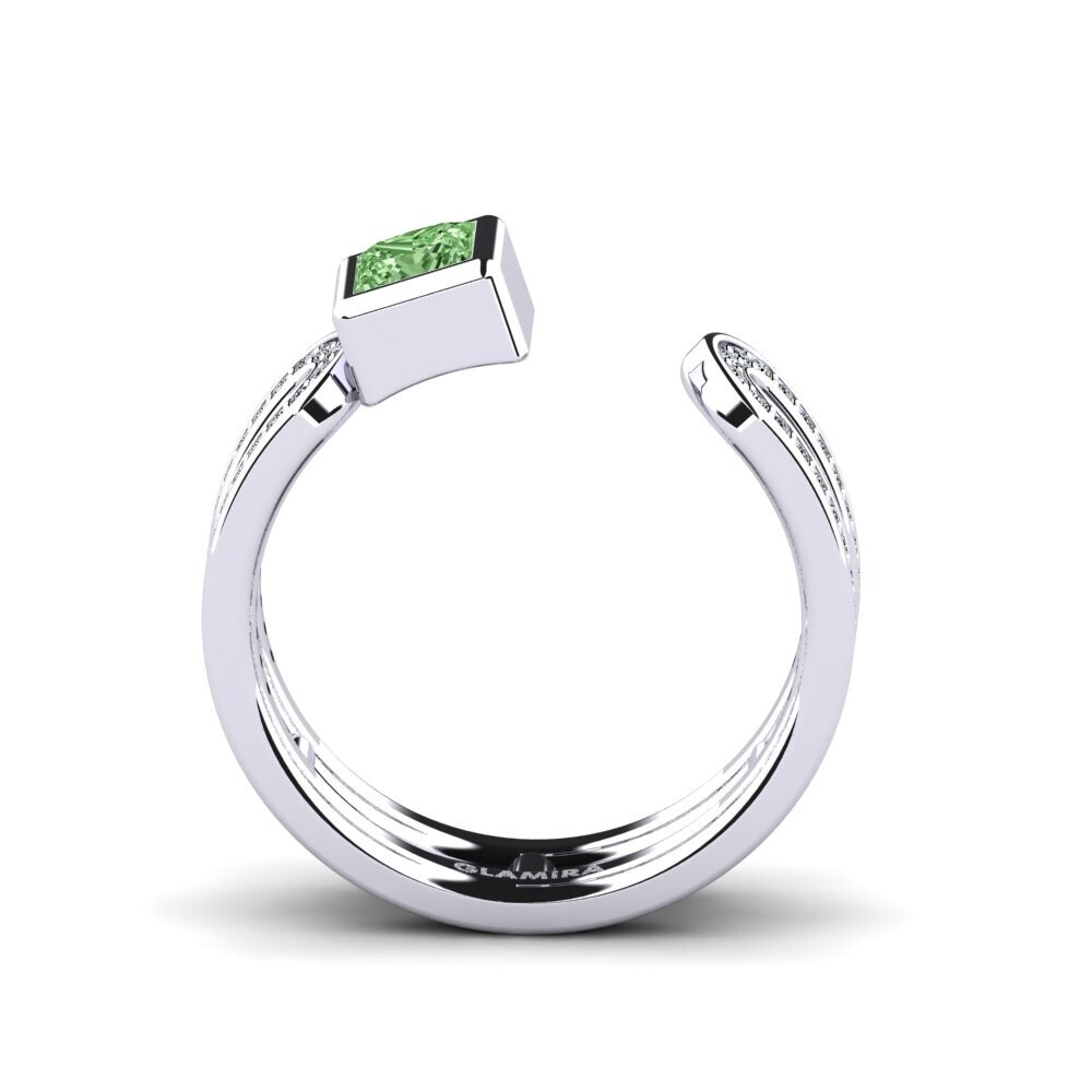 Princesa Diamante Verde Anillo Deloray