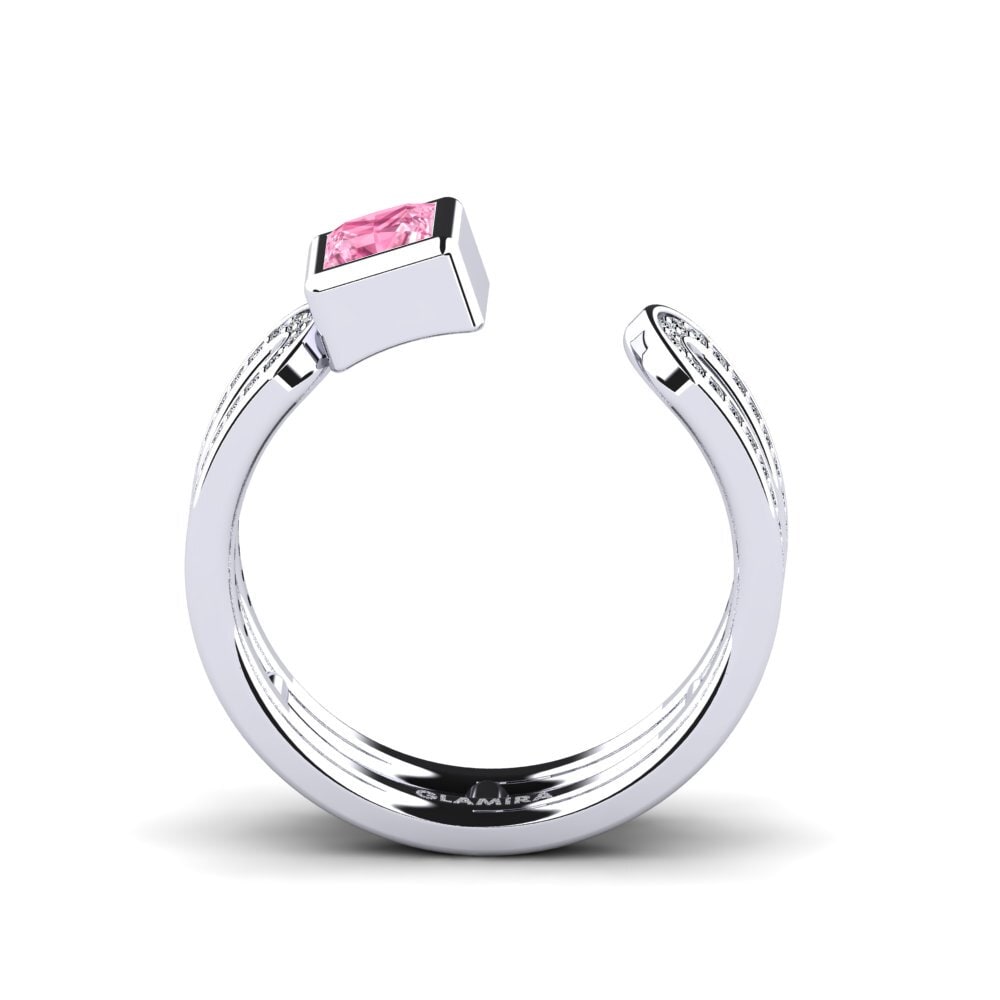 Princesa Zafiro Rosado Anillo Deloray
