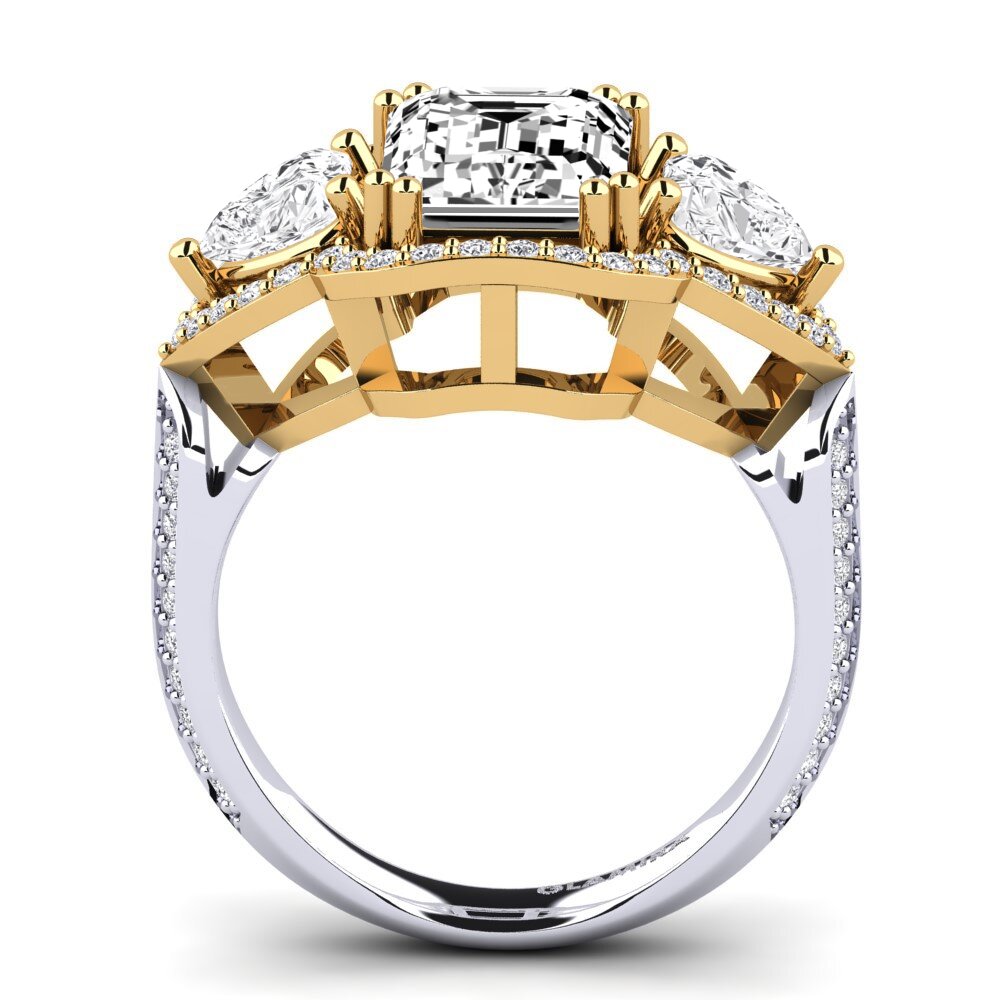 18k Oro Amarillo/Blanco Anillo de compromiso Demaura