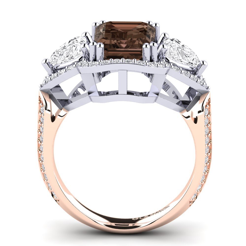 14ct White / Rose Gold Engagement Ring Demaura