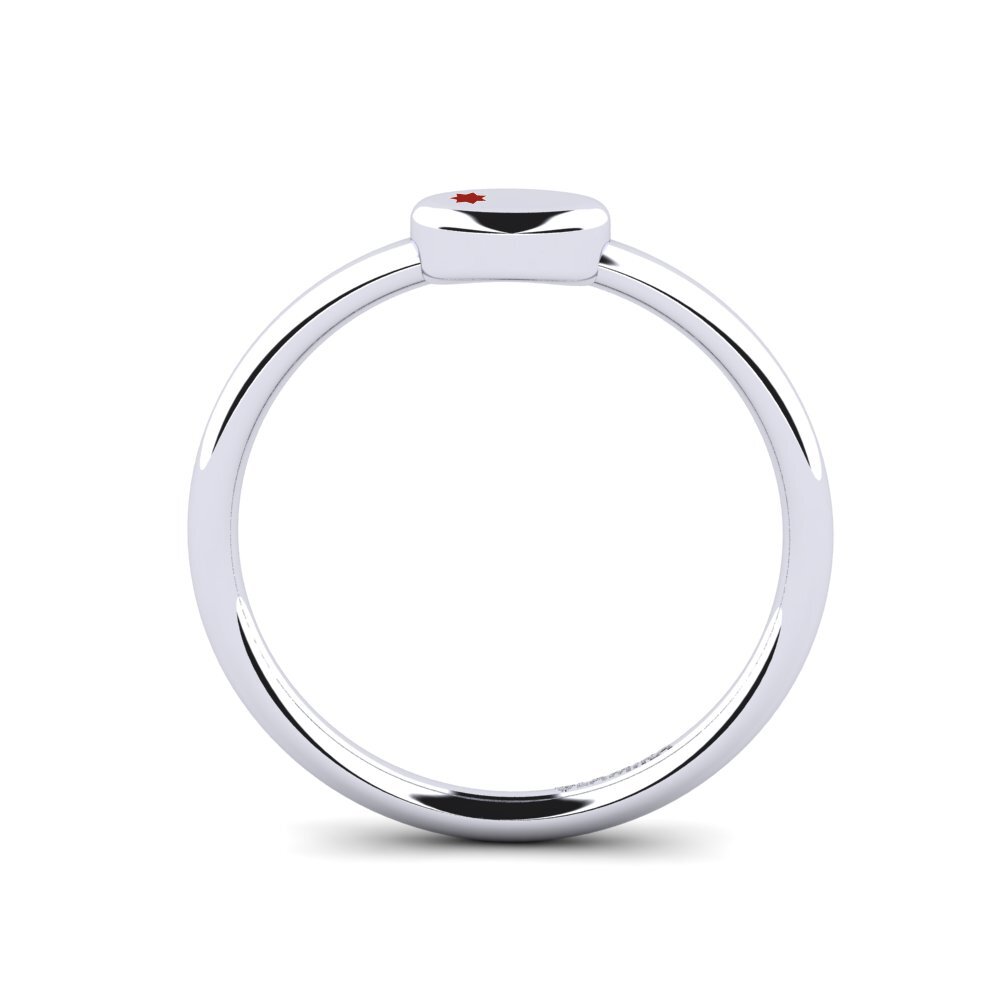 9ct White Gold Ring Demen