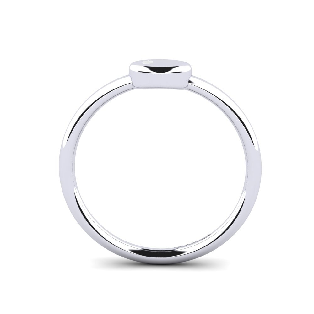 Weißgold 375 Ring Demen