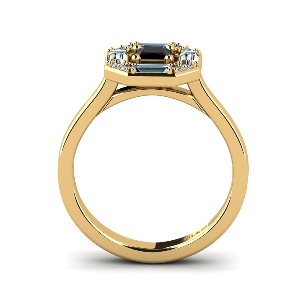 Black Diamond Engagement Ring Demo