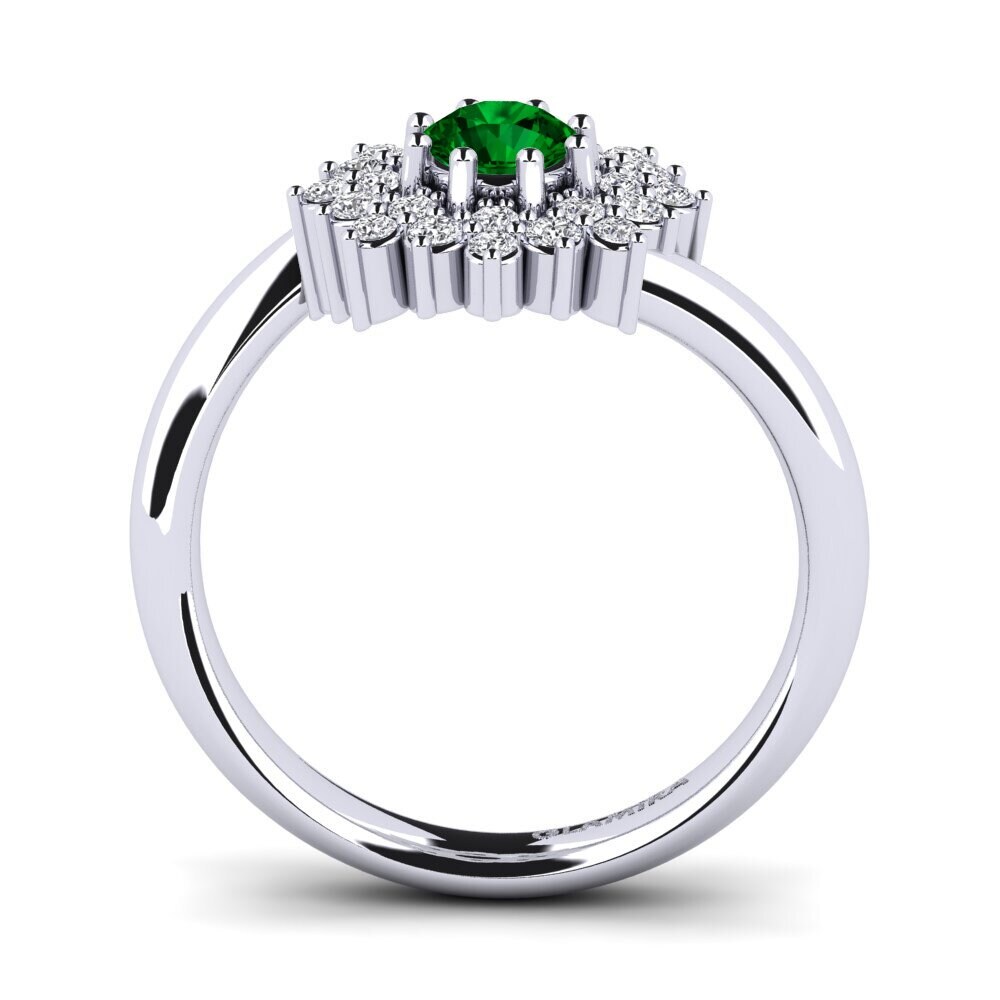 Green Zirconia Engagement Ring Denisa