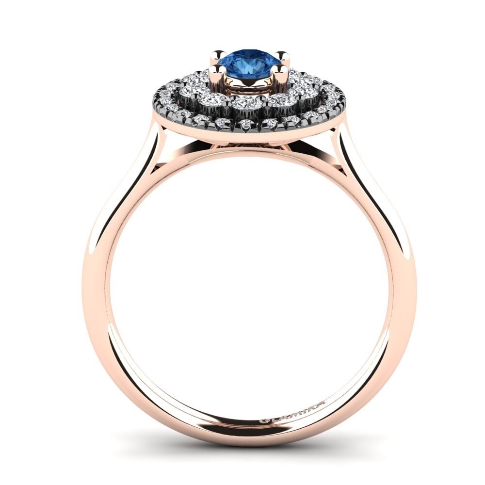 Dark Blue Zirconia Engagement Ring Denny