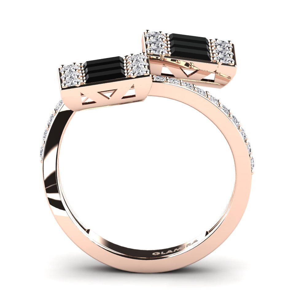 Black Diamond Engagement Ring Densest