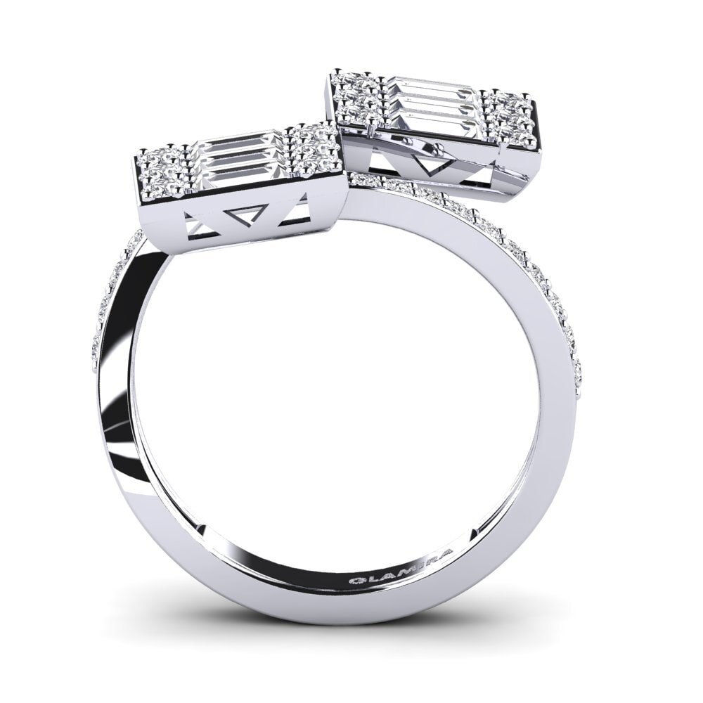 9ct White Gold Engagement Ring Densest