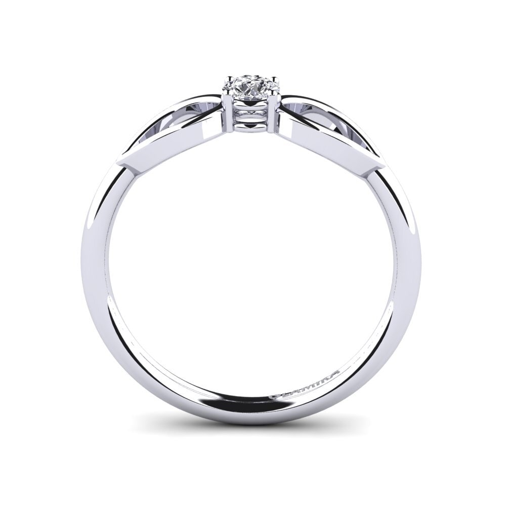9ct White Gold Engagement Ring Derivel