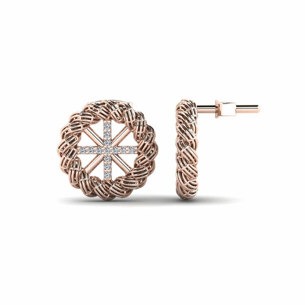 14k Oro Rosa Pendiente de mujer Desert