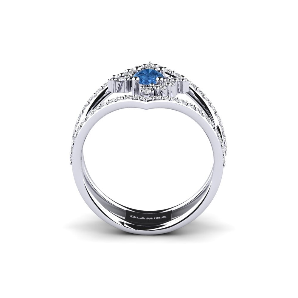 Dunkelblauer Zirkonia Ring Despotiko