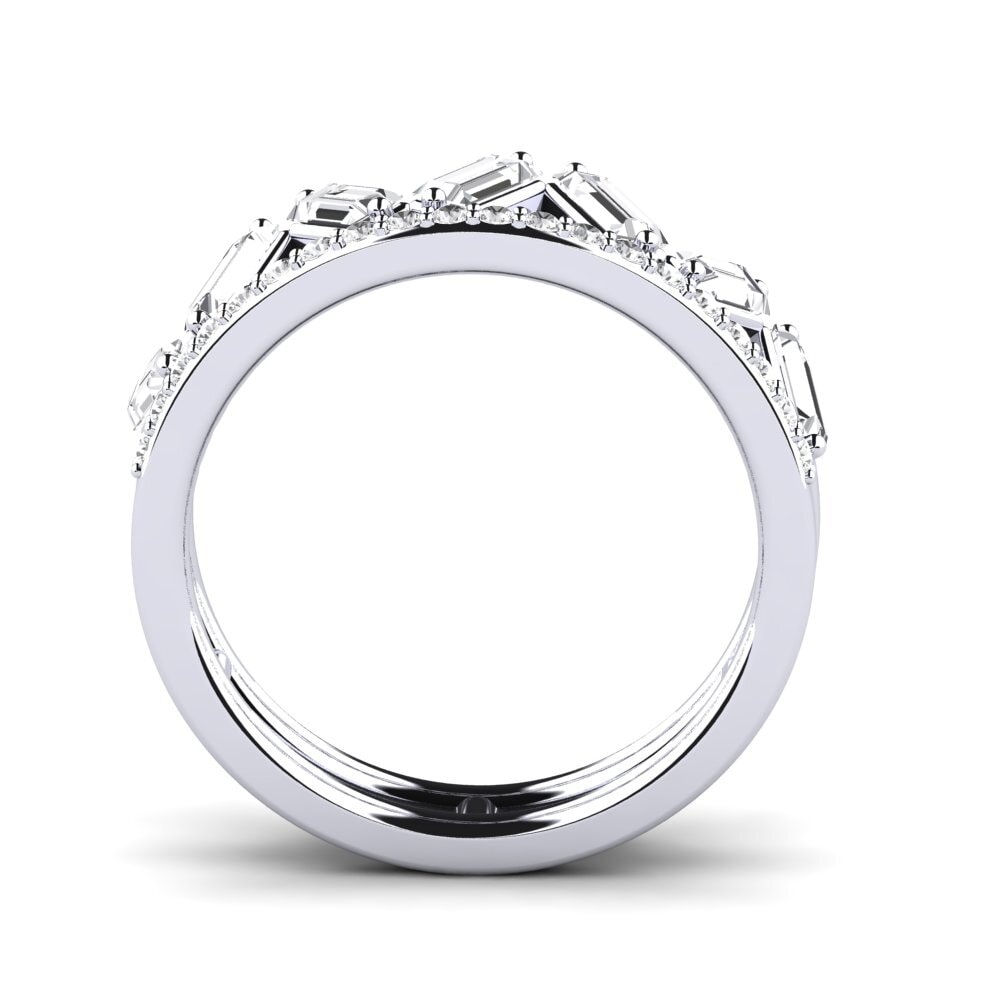 Zafiro blanco Anillo Devoiced