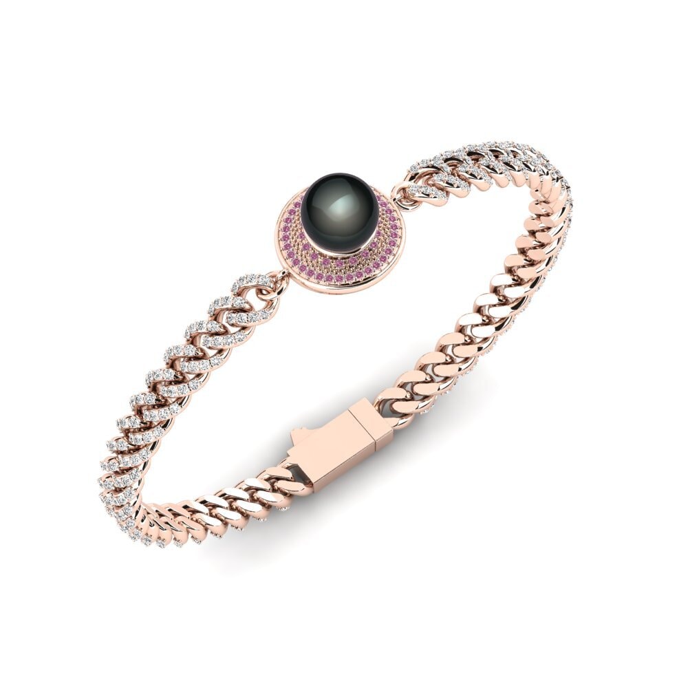 Rotgold 585 Rhodolit-Granat Damen armband Deztero