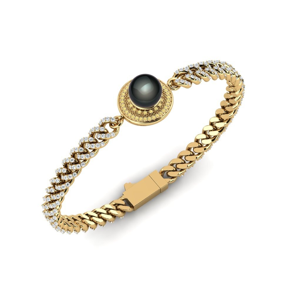 14ct Yellow Gold Yellow Diamond Women's Bracelet Deztero