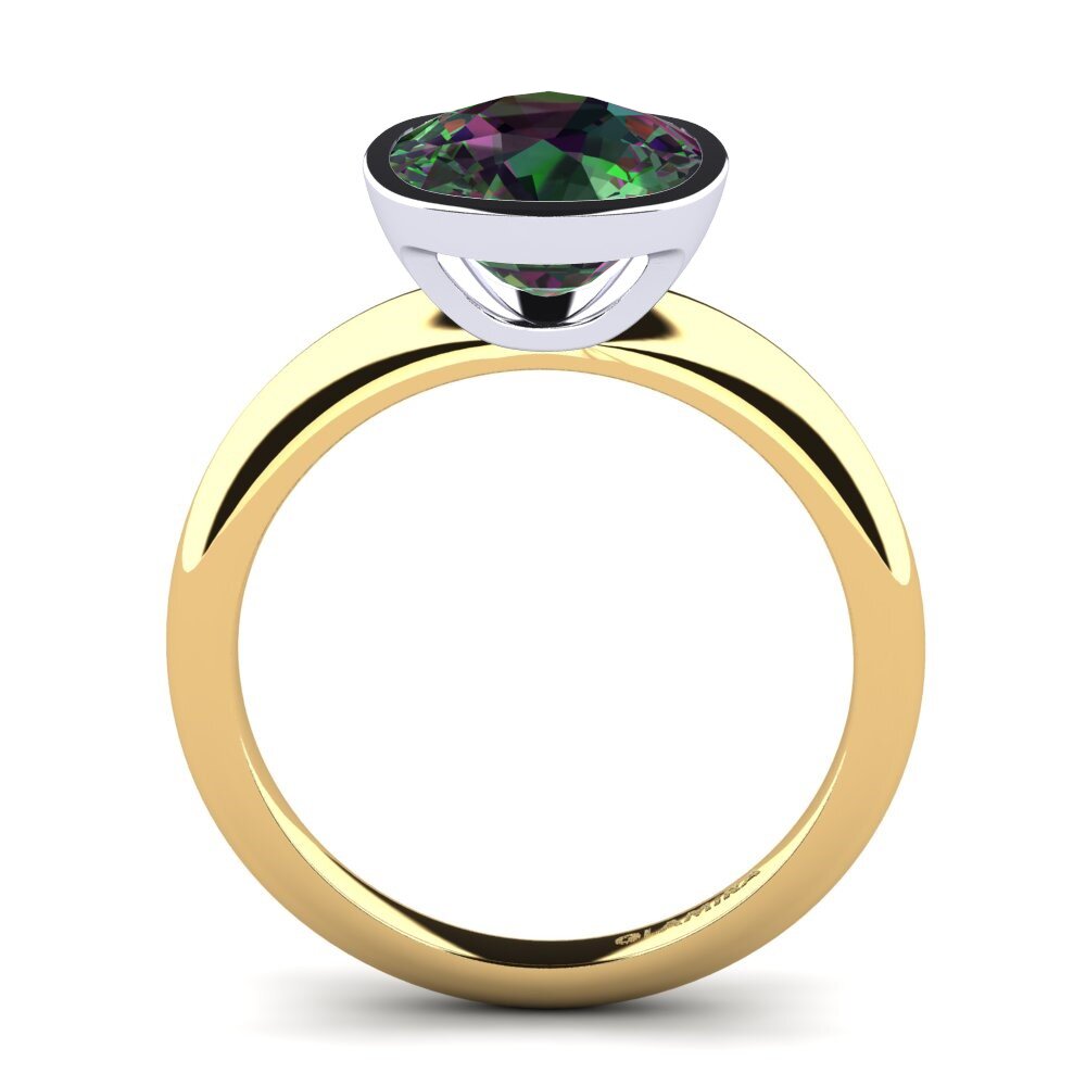 750 Gelb & Weißgold Mystic Topas Verlobungsring Diana